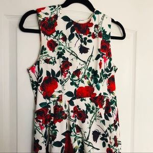 Ammo Rose-print High-low Dress